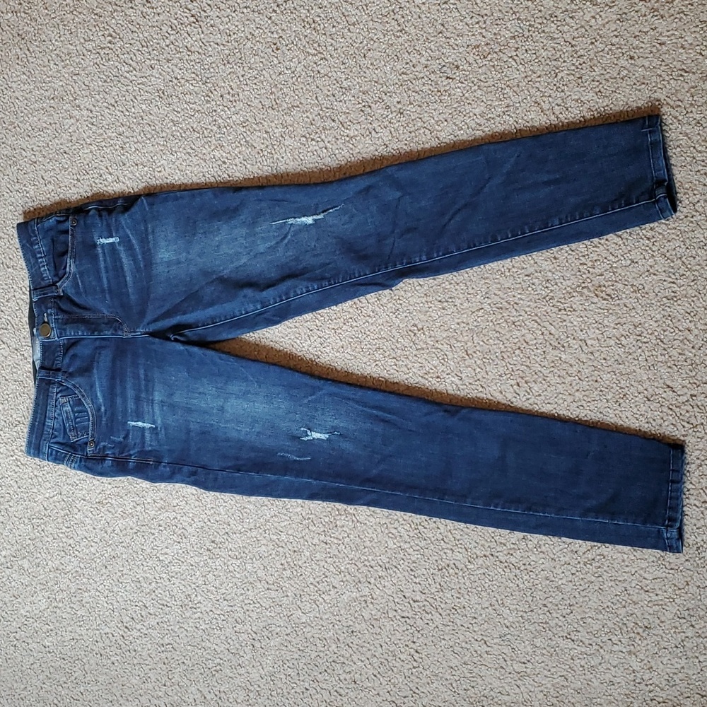 Wit & Wisdom Distressed Dark Wash Skinny Jeans Size 0 Women's